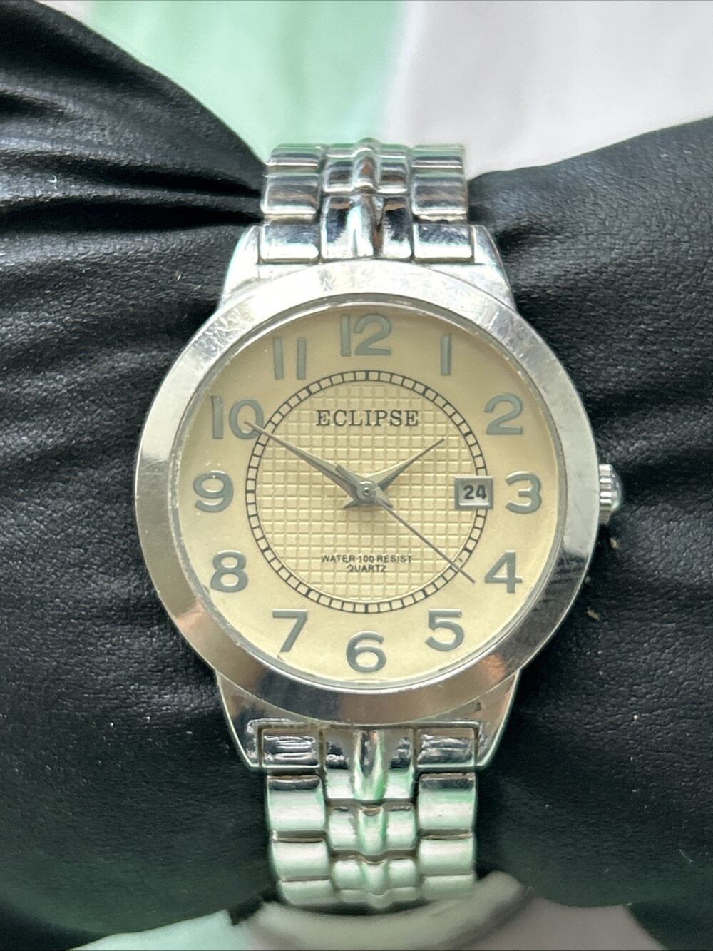 Eclipse Silver Tone Beige Dial Women’s Quartz Watch